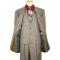 Extrema Grey With Wine  Windowpanes Super 140's Wool Vested Suit 64017 / F1901/8 S3676-3